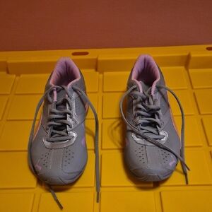 Puma Gray and Pink Soft Foam Sneakers
